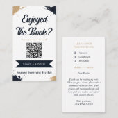 Auteur Boek Review Verzoek QR Code Bedankt Visitekaartje (Voorkant / Achterkant)