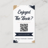 Auteur Boek Review Verzoek QR Code Bedankt Visitekaartje (Voorkant)