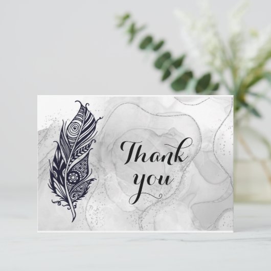 Auteur Boho Tribal Feather Pen Merci (Debout devant)