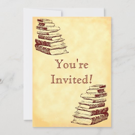 Auteur Book Party Art Custom 5x7" Kaart (Voorkant)