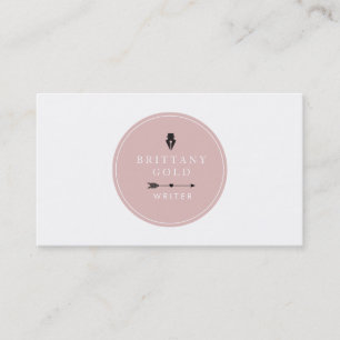 Auteur, carte de visite d'auteur - or chic et noir