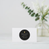 Auteur, carte de visite d'auteur - or chic et noir (Debout devant)