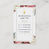 Auteur Carte de visite - Flore chic (Dos)