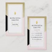 Auteur Carte de visite - Géométrie chic (Devant / Derrière)