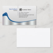 Auteur Chrome Silver Wave Professional Visitekaartje (Voorkant / Achterkant)