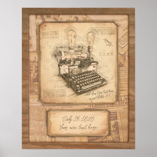 Auteur / columnist van de krant. kunst. Cadeau Poster (Voorkant)