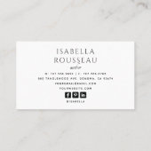 Auteur de photos moderne Carte de visite (Dos)