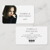 Auteur de photos moderne Carte de visite (Devant / Derrière)