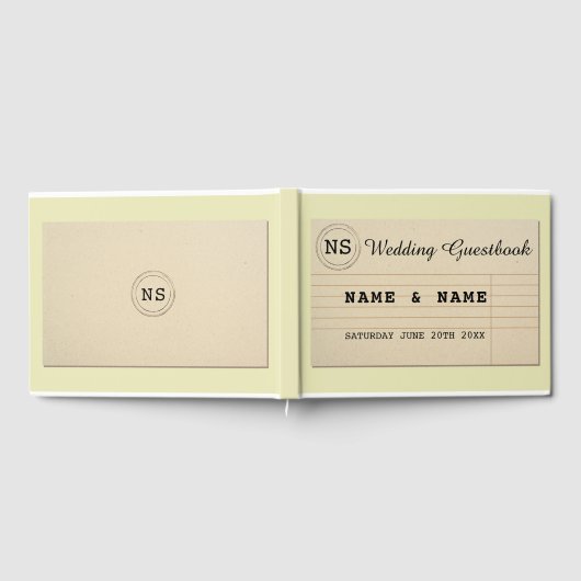 Auteur du livre d'invité mariage Rustic Library Ja (Complet)