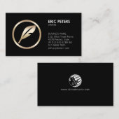 Auteur écrivain Carte de visite romancier (Devant / Derrière)