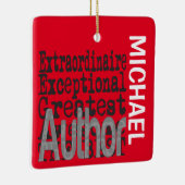 Auteur Extraordinaire CUSTOM Keramisch Ornament (Rechts)