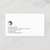 Auteur Faux Gold Quill Icon Carte de visite (Dos)