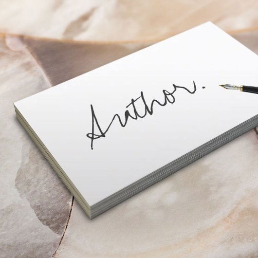 Auteur Freelance Schrijver Handschrift Script Visitekaartje
