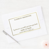 Auteur Handtekening: Bladplaat Rechthoekige Sticker (Envelop)