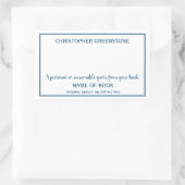 Auteur Handtekening Bladplaat Rechthoekige Sticker (Tas)