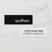 auteur. mini visitekaartje (Voorkant / Achterkant)
