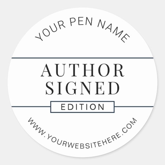 Auteur ondertekende editie Minimal Book Signing St Ronde Sticker (Voorkant)