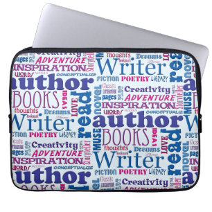 Auteur Pride Wordy Cool Typography Pattern Laptop Sleeve