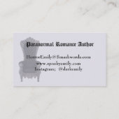 Auteur professionnel moderne Carte de visite gothi (Dos)