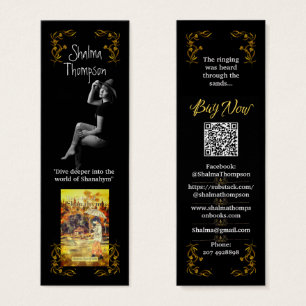 Auteur Promotie Black Gold Leaf Mini Visitekaartjes
