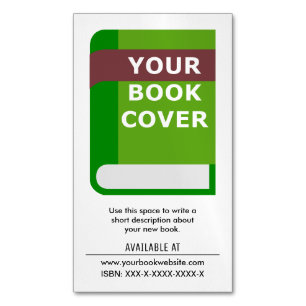 Auteur promotieboekcover magnetisch visitekaartje