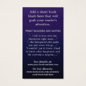 Auteur Promotion Grand livre Couverture Bleu foncé (Dos)