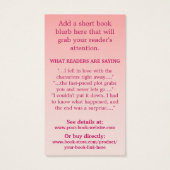 Auteur Promotion Grand Livre Couverture Rose Ombre (Dos)