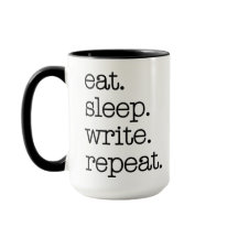 Auteur Schrijver Literaire Gift Eet Slaap Schrijf