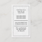 Auteur schrijver visitekaartje (Achterkant)