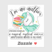 Auteur Unicorn Sticker (Feuille)