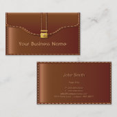 Auteur van lederen tas van Hipster Visitekaartje (Voorkant / Achterkant)