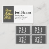  auteur Vier boek Visitekaartje (Voorkant / Achterkant)