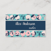 Auteure motif colorée Carte de visite féminine (Devant)