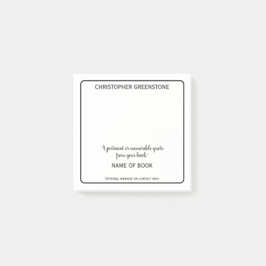 Auteursboek Promotie Post-it® Notes (Voorkant)