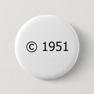 Auteursrecht 1951 ronde button 5,7 cm