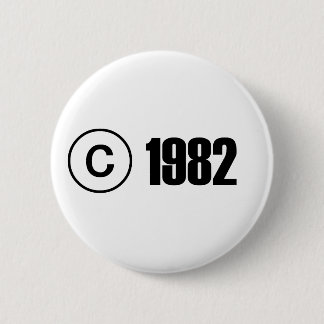 Auteursrecht 1982 ronde button 5,7 cm