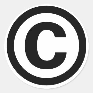 Auteursrecht! Liberaal toepassen Ronde Sticker
