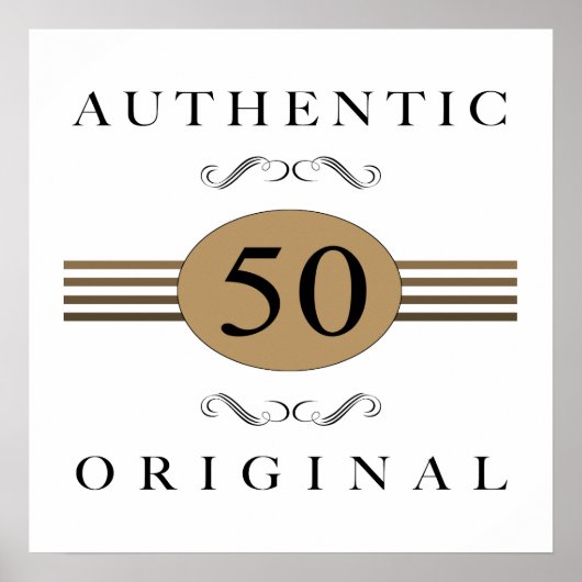 Authentic 50th Birthday Poster (Voorkant)