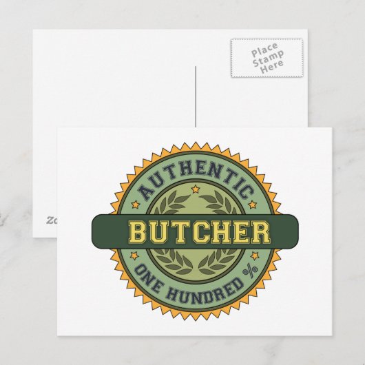Authentic Butcher Briefkaart (Voorkant / Achterkant)