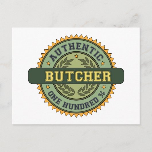 Authentic Butcher Briefkaart (Voorkant)