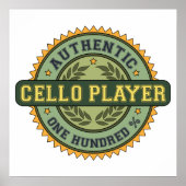 Authentic Cello Player Poster (Voorkant)
