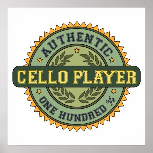 Authentic Cello Player Poster (Voorkant)