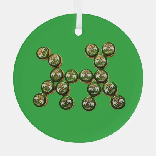 ​🐶 Authentic Chang Beer Cap Dog Glas Ornament (Achterkant)