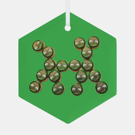 🐶 Authentic Chang Beer Cap Dog Glas Ornament (Achterkant)