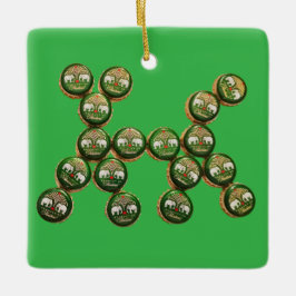 ​🐶 Authentic Chang Beer Cap Dog Keramisch Ornament