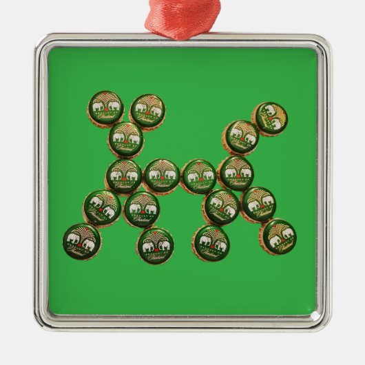 ​🐶 Authentic Chang Beer Cap Dog Metalen Ornament (Voorkant)