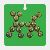 ​🐶 Authentic Chang Beer Cap Dog Metalen Ornament (Voorkant)