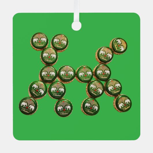 ​🐶 Authentic Chang Beer Cap Dog Metalen Ornament (Voorkant)