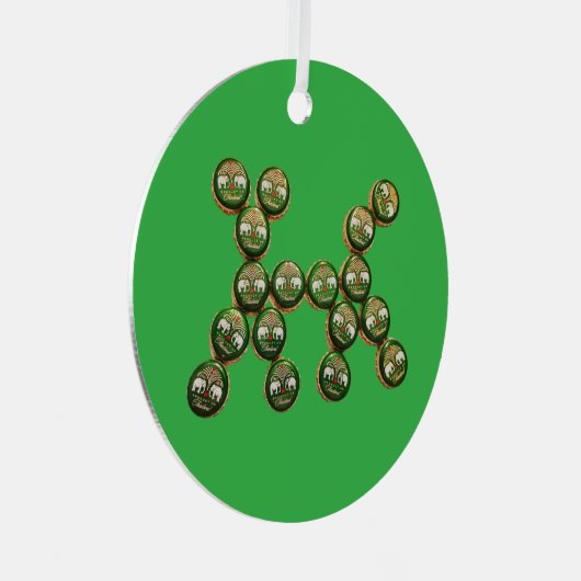 ​🐶 Authentic Chang Beer Cap Dog Metalen Ornament (Voorkant Rechts)