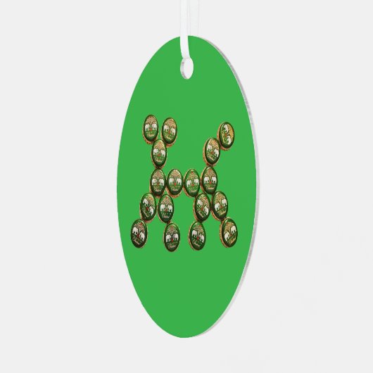 🐶 Authentic Chang Beer Cap Dog Metalen Ornament (Voorkant links)